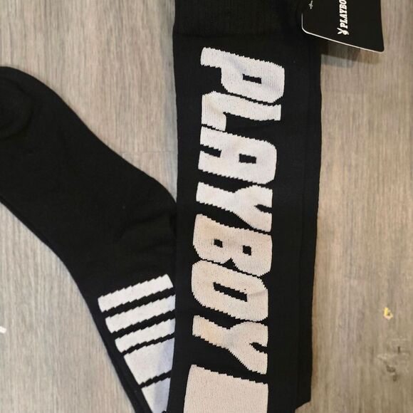 Playboy Bold Logo Over-The-Knee Socks - Picture 3 of 4